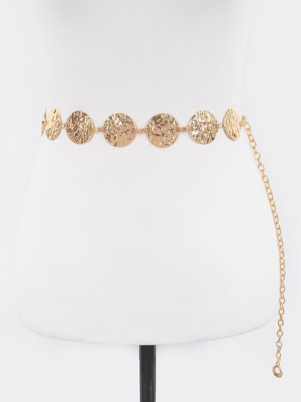 Hammered Metal Chain Belt